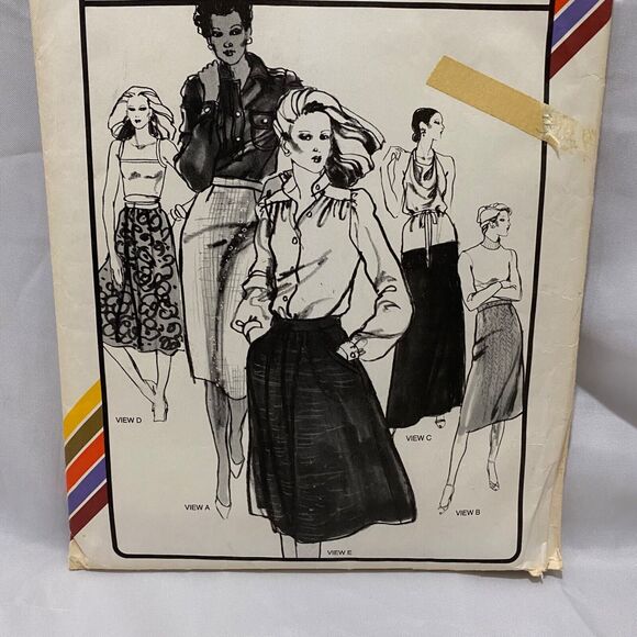 1979 Stretch and Sew Straight A-Line Dirndl Skirt Design Patterns by Ann Person - Picture 4 of 10